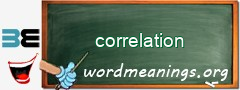 WordMeaning blackboard for correlation